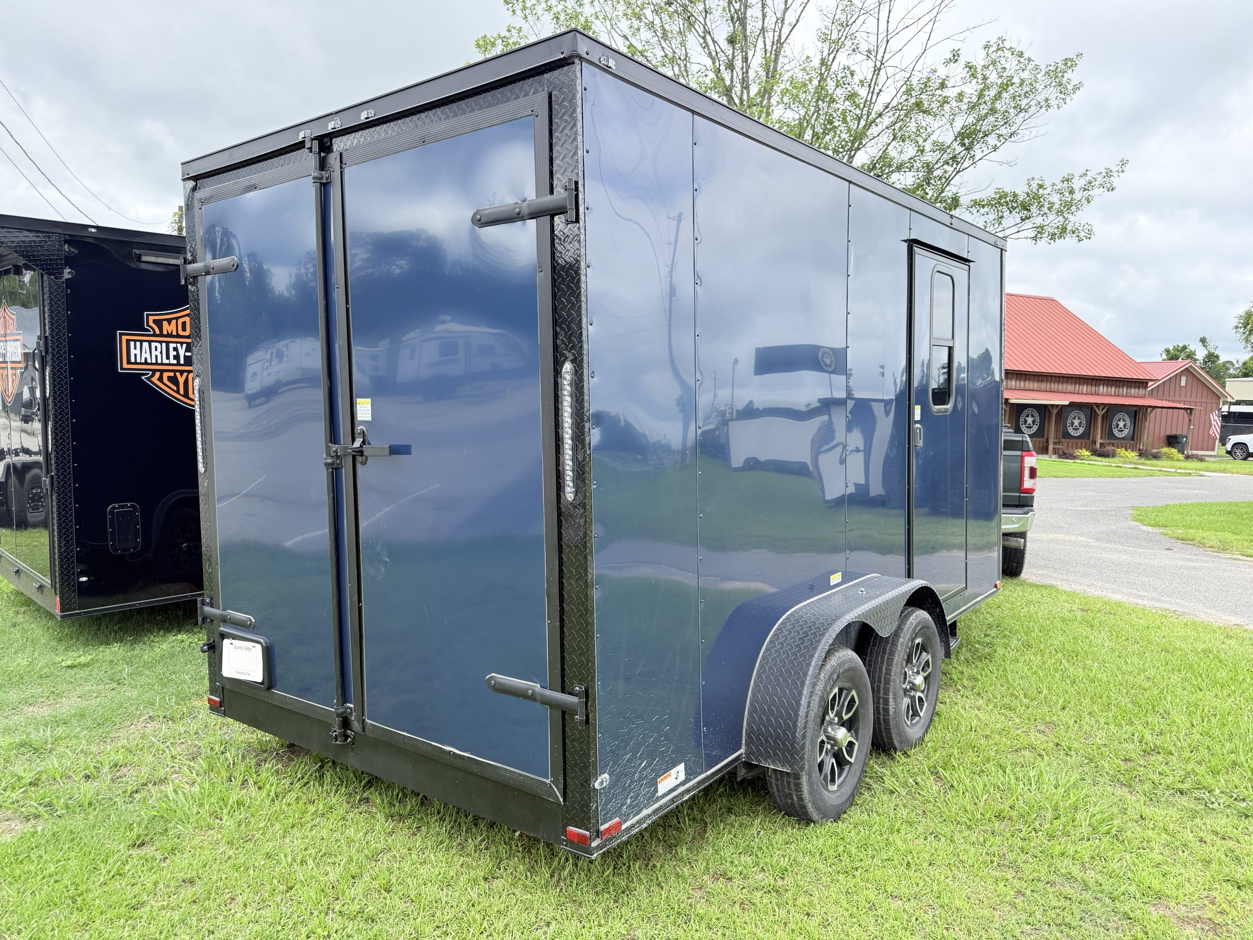 Blue Mobile Pet Grooming Trailer 7x14TA For Sale